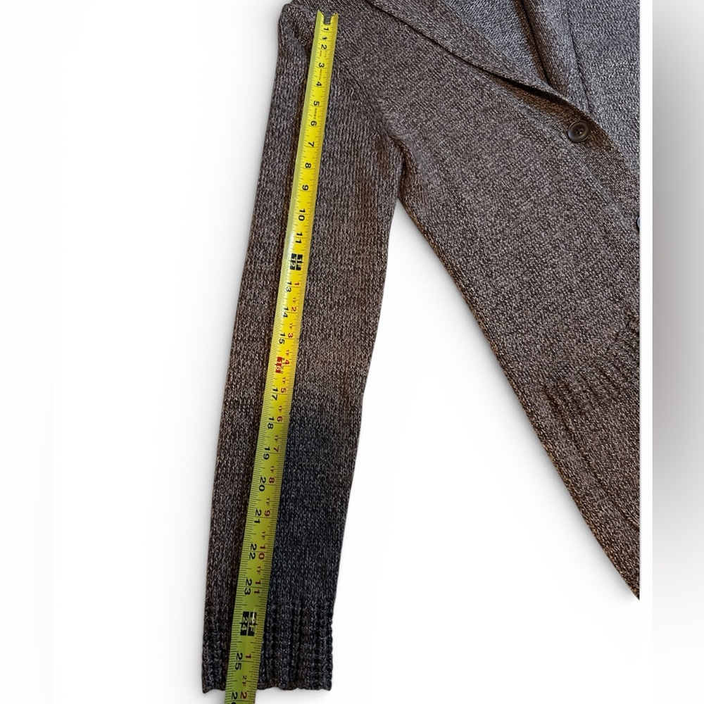 Eddie Bauer Women’s Brown Longline Cardigan Size L Button Front Pockets - Picture 7 of 9
